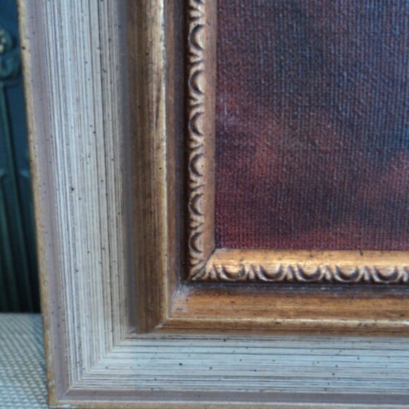 vintage oil/acrylic painting~signed - Picture 7 of 8